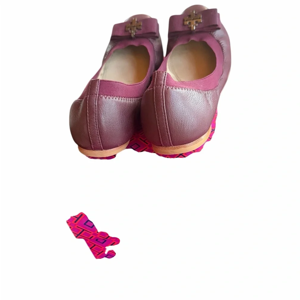 Tory Burch Sedgewick Ballet Glossy North Leather‎ Shoes